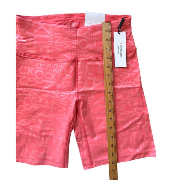 Calvin Klein Performance Women's High Waist 7" Bike Short Size M Coral - Picture 8 of 10